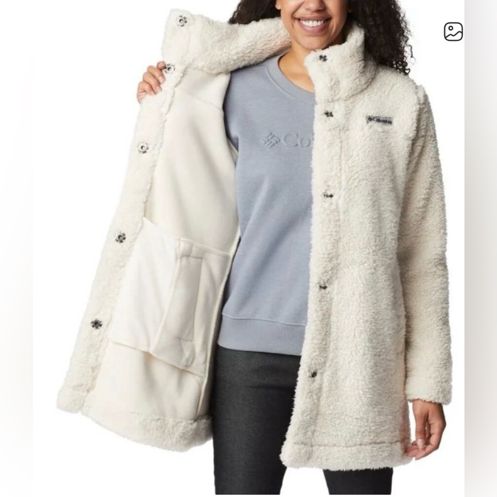 NWT Columbia Women's Long Fleece Jacket - Picture 2 of 9